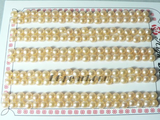 100 pairs pink bread freshwater loose pearl beads of 4.5-5mm
