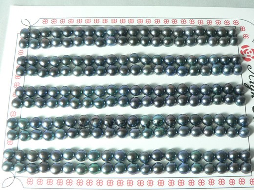 100 pairs peacock green bread loose pearl beads of 4.5-5mm