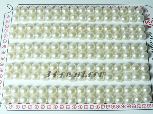 80 pairs white bread freshwater loose pearl beads of 5-5.5mm