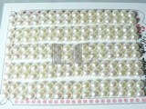 80 pairs white bread freshwater loose pearl beads of 5.5-6mm