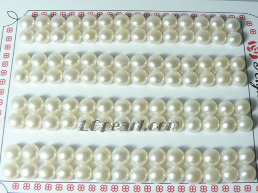 56 pairs white bread freshwater loose pearl beads of 6-6.5mm