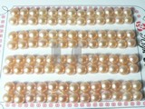 52 pairs pink bread freshwater loose pearl beads of 6.5-7mm