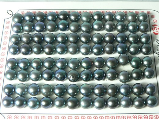 48 pairs peacock blue bread loose pearl beads of 7-7.5mm