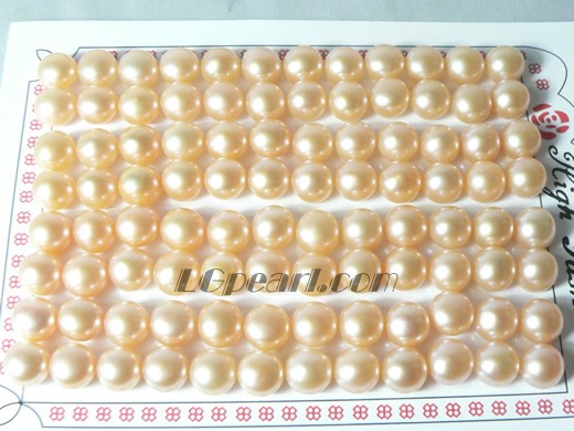 48 pairs pink bread freshwater loose pearl beads of 7.5-8mm
