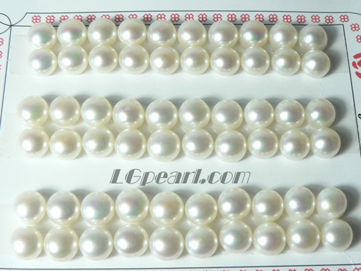 30 pairs white bread freshwater loose pearl beads of 8-8.5mm