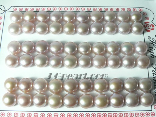 30 pairs purple bread freshwater loose pearl beads of 8.5-9mm
