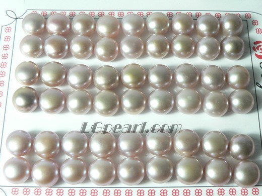 27 pairs purple bread freshwater loose pearl beads of 9.5-10mm