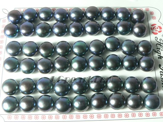 27 pairs peacock blue bread loose pearl beads of 9.5-10mm