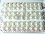 27 pairs white bread freshwater loose pearl beads of 10-10.5mm