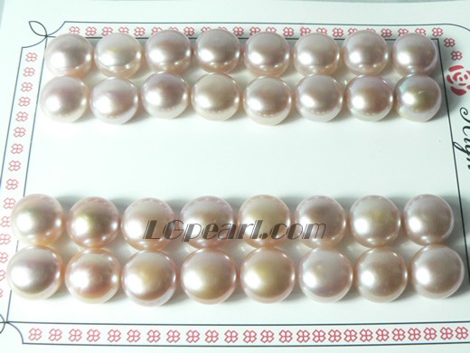 16 pairs purple bread freshwater loose pearl beads of 11-12mm