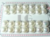 14 pairs white bread freshwater loose pearl beads of 12-12.5mm