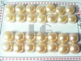14 pairs pink bread freshwater loose pearl beads of 12-12.5mm