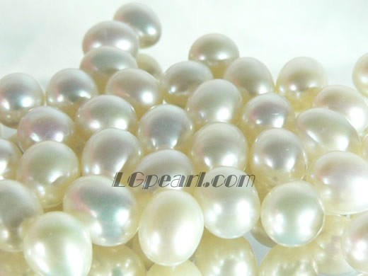 100pcs white rice freshwater loose pearl beads of 6-7mm