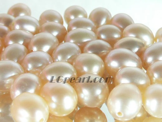 100pcs pink rice freshwater loose pearl beads of 6-7mm