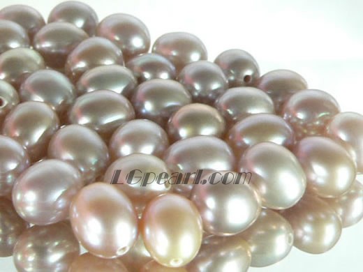 100pcs lilac rice freshwater loose pearl beads of 6-7mm