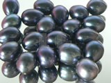 100pcs peacock blue rice freshwater loose pearl beads of 7-8mm