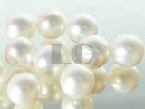 50pcs white round freshwater loose pearl beads of 6.5-7mm
