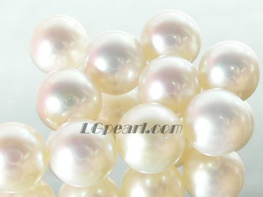 50pcs 7-7.5mm natural white round freshwater loose pearl beads