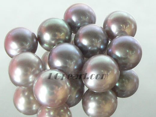 50pcs round 7-7.5mm natural purple freshwater loose pearl beads