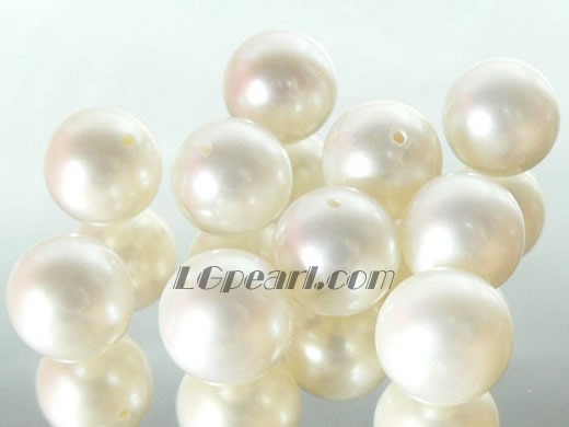 20pcs 9-9.5mm natural white round freshwater loose pearl beads