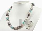 16 inches 10mm round shell pearl necklace of different colors