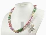 16 inches 10mm round shell pearl single strand necklace of various colors