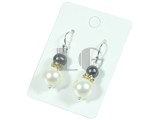 6-7mm black potato freshwater pearl dangling earrings