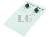 black 10mm round shell pearl studs earrings