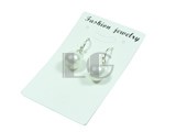 10mm white round shell pearl dangling earrings