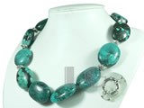 dark green 26*34mm oval turquoise jewelry necklace