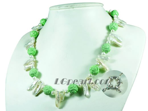 beautiful green 12mm round cameo turquoise necklace