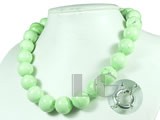 lustrous round 16mm green turquoise necklace
