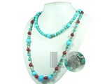 double rows multicolor style turquoise jewelry necklace