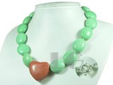 natural red coral and 15*30mm oval turquoise necklace