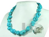 irregular shape blue turquoise jewelry necklace