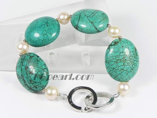 20-25mm green oval shape turquoise bracelet
