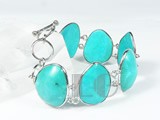 green irregular turquoise bracelet