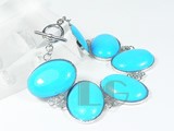 blue oval turquoise bracelet