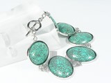 green oval turquoise bracelet