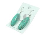 column-shaped blue turquoise dangling earrings