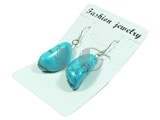 unique dangling blue irregular turquoise earrings