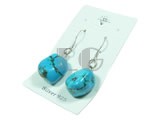 special irregular shape blue turquoise dangling earrings