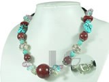 wonderful different sizes round coral necklace