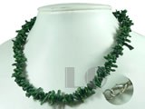 simple design peacock green branch coral necklace