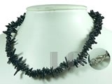 simple style black color branch coral necklace