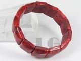12-17mm square genuine red coral bracelet