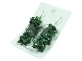 irregular branch bottle green coral dangling earrings
