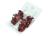 dazzling branch red coral dangling earrings