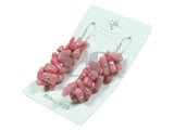 branch peachblow coral sterling silver dangling earrings
