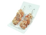 lovely branch pink coral dangling earrings